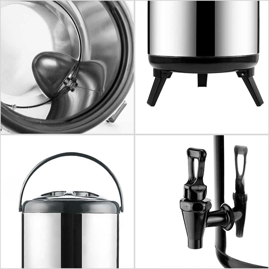 NNEAGS 2X 14L Portable Insulated Cold/Heat Coffee Tea Beer Barrel Brew Pot With Dispenser-3