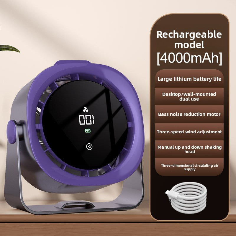 Digital Display USB Desktop Fan with Touch Screen